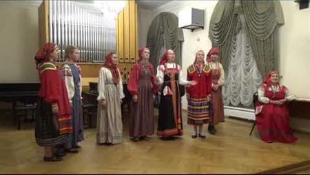 A fragment of the Russian folklore music concert
