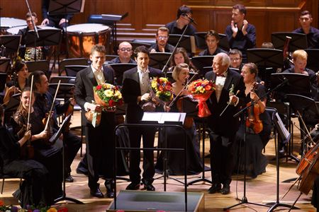 Andrei Gugnin and Nikita Mndoyants at the Conservatory’s Great Hall
