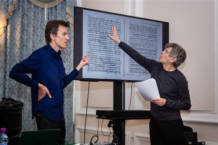 Ален Госсен в конференц-зале консерватории