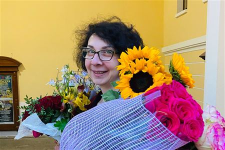 The pianist Nino Barkalaya at the Rachmaninoff Hall