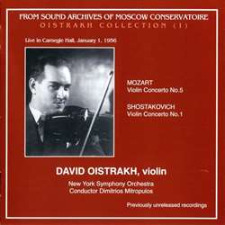 Давид Ойстрах, скрипка. Концерт в Карнеги-Холл, 1 января 1956 года