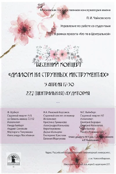 Весенний концерт «Диалоги на струнных инструментах»