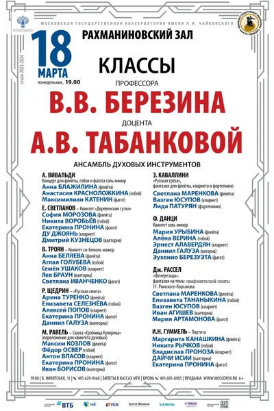 Классы профессора В.В. Березина, доцента А.В.&nbsp;Табанковой