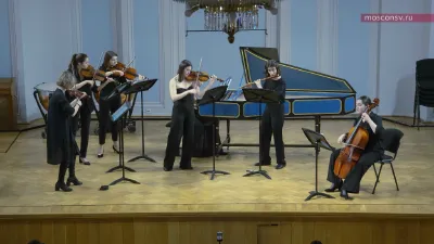 J. S. Bach. Concerto for flute, violin, harpsichord, strings and basso continuo, BWV 1044: I. Allegro