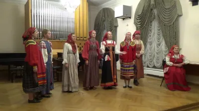 A fragment of the Russian folklore music concert