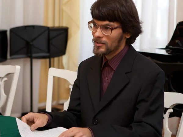 Григорий Александрович Рымко, ассистент кафедры теории музыки Московской консерватории. Доклад "Три аспекта музыкальной формы по Ю. Н. Холопову"
