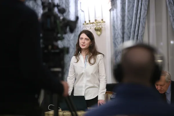 Доцент Екатерина Викторовна Рихтер, инициатор серии мероприятий к юбилею Богуслава Мартину. Привественное слово