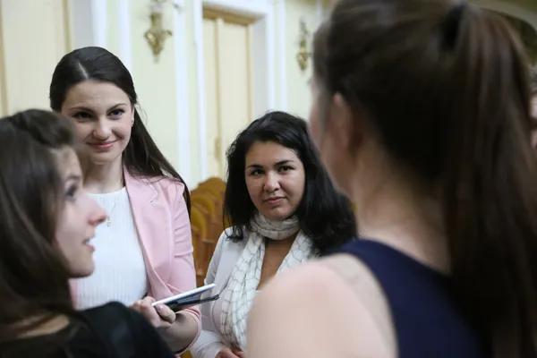 В Большом зале консерватории состоялась встреча студентов Барт-колледжа (США) и студентов Московской консерватории.