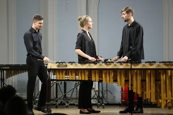 Young percussionists at the Rachmaninoff Hall